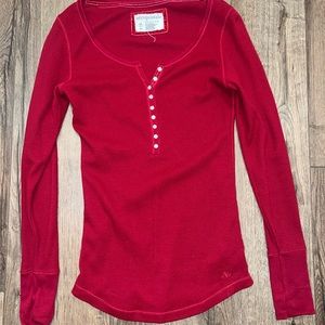 Aeropostale longsleeve quarter button shirt size medium
